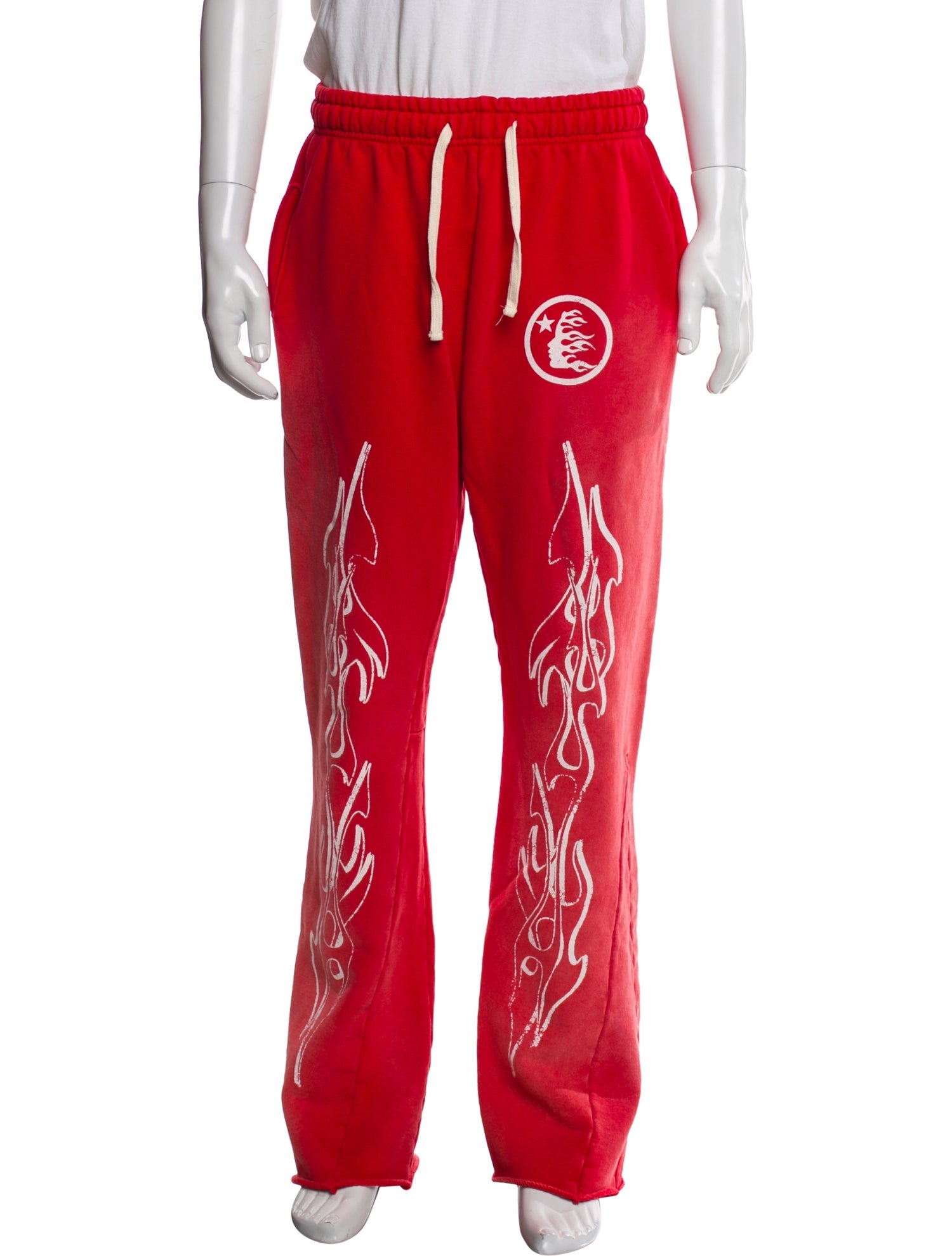 HELLSTAR Graphic Print Distressed Accents Lounge Bottoms