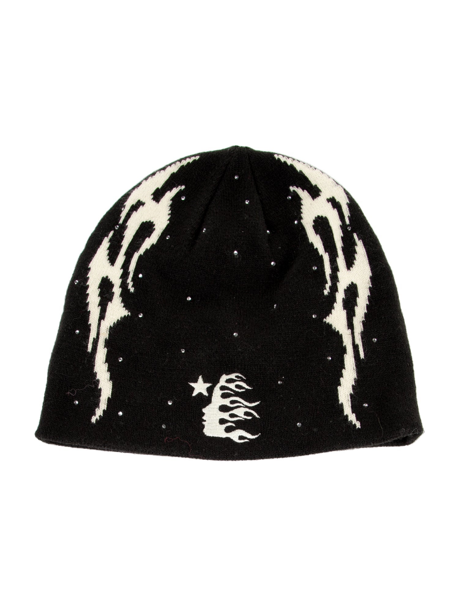HELLSTAR Crystal Embellished Beanie