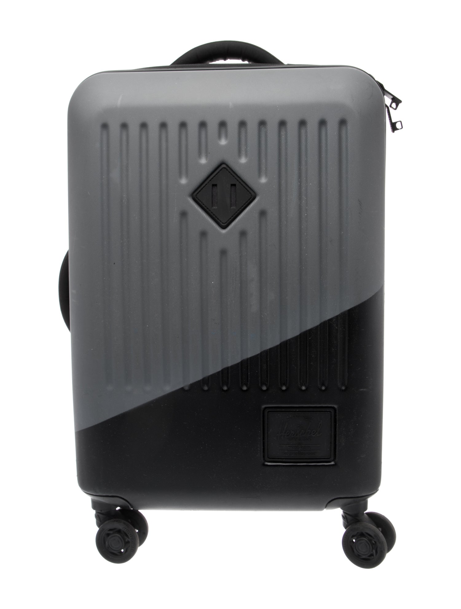 Herschel Supply Co. Grey and Black 4 Wheel Carry On Suitcase
