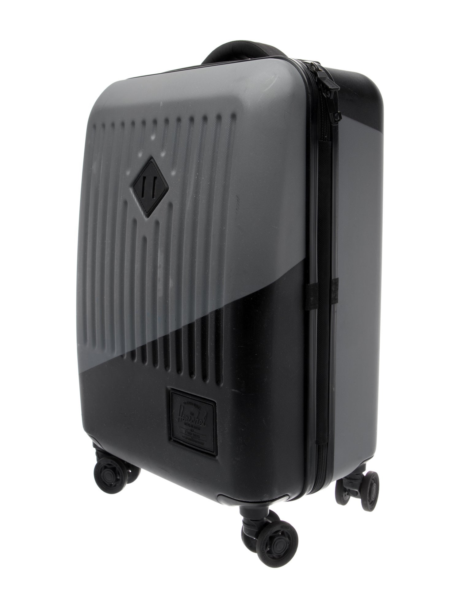 Herschel Supply Co. Grey and Black 4 Wheel Carry On Suitcase