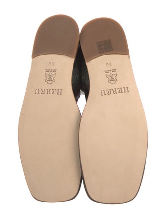 Hereu x Cecilie Bahnsen Raffia Leather Trim Embellishment Flats w/ Tags