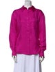 HÉROS Silk Long Sleeve Button-Up Top