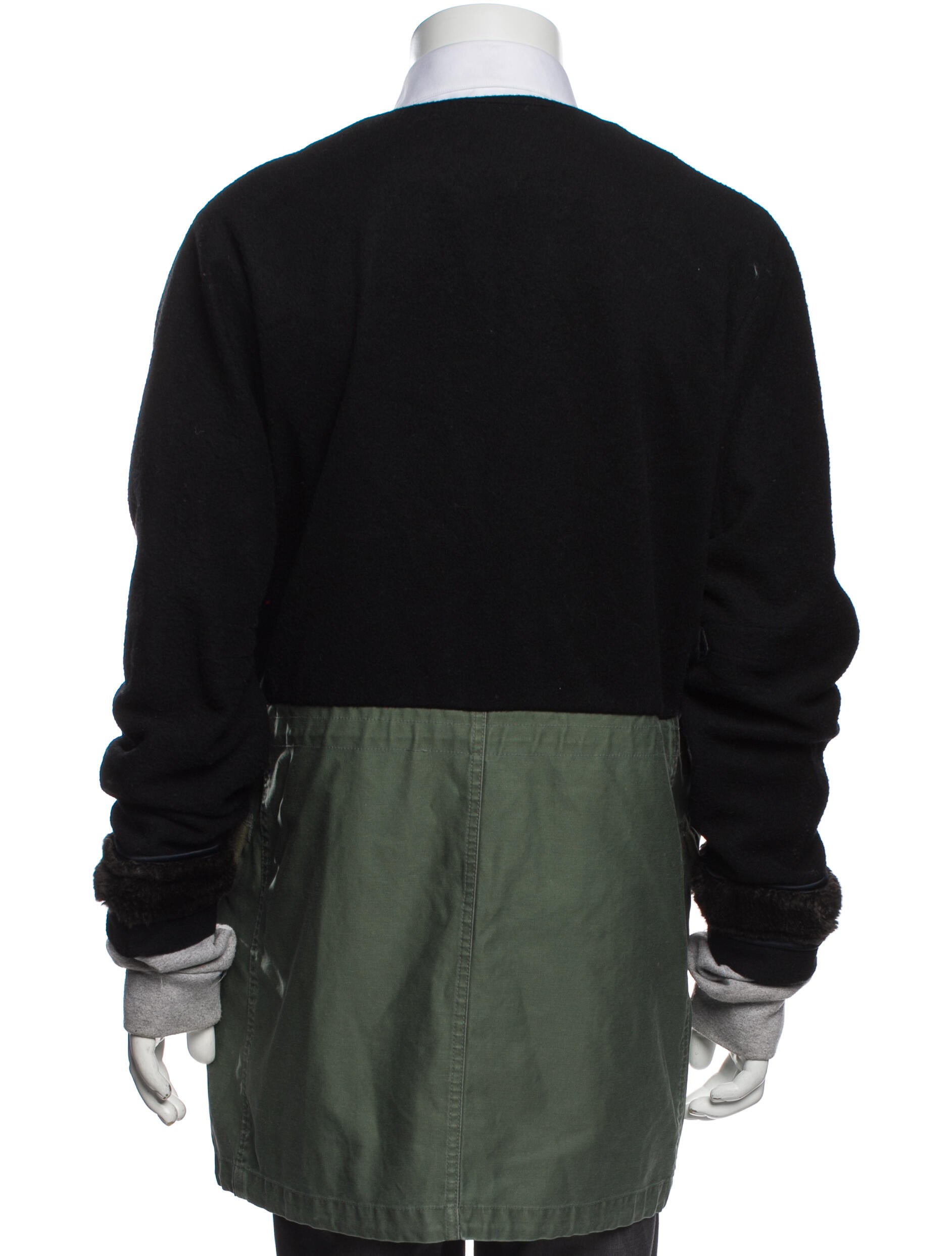 Harvey Faircloth Wool Colorblock Pattern Jacket Black Outerwear Clothing Whf216 The Realreal