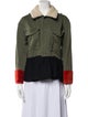 Harvey Faircloth Colorblock Pattern Fur Jacket