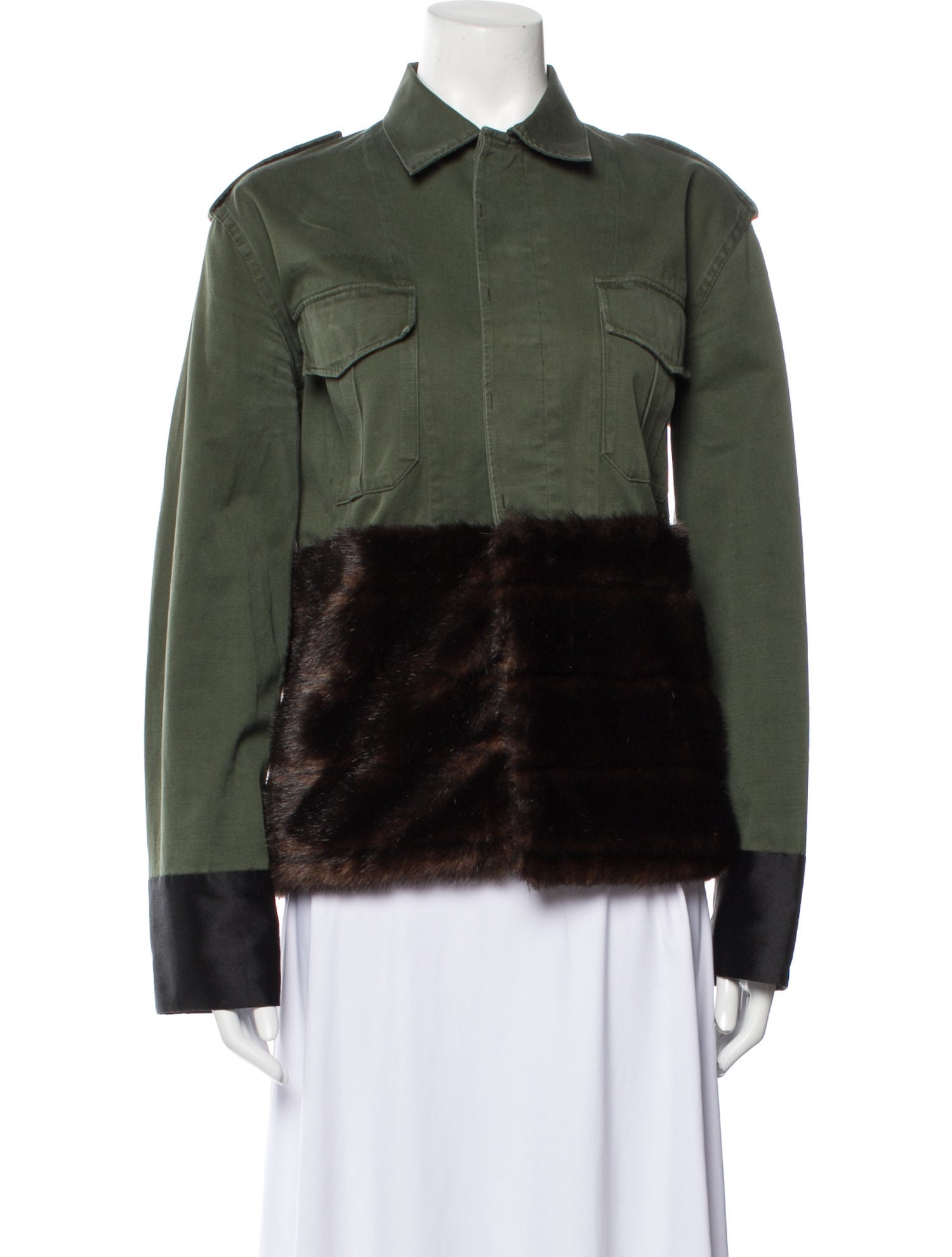 Harvey Faircloth Colorblock Pattern Utility Jacket