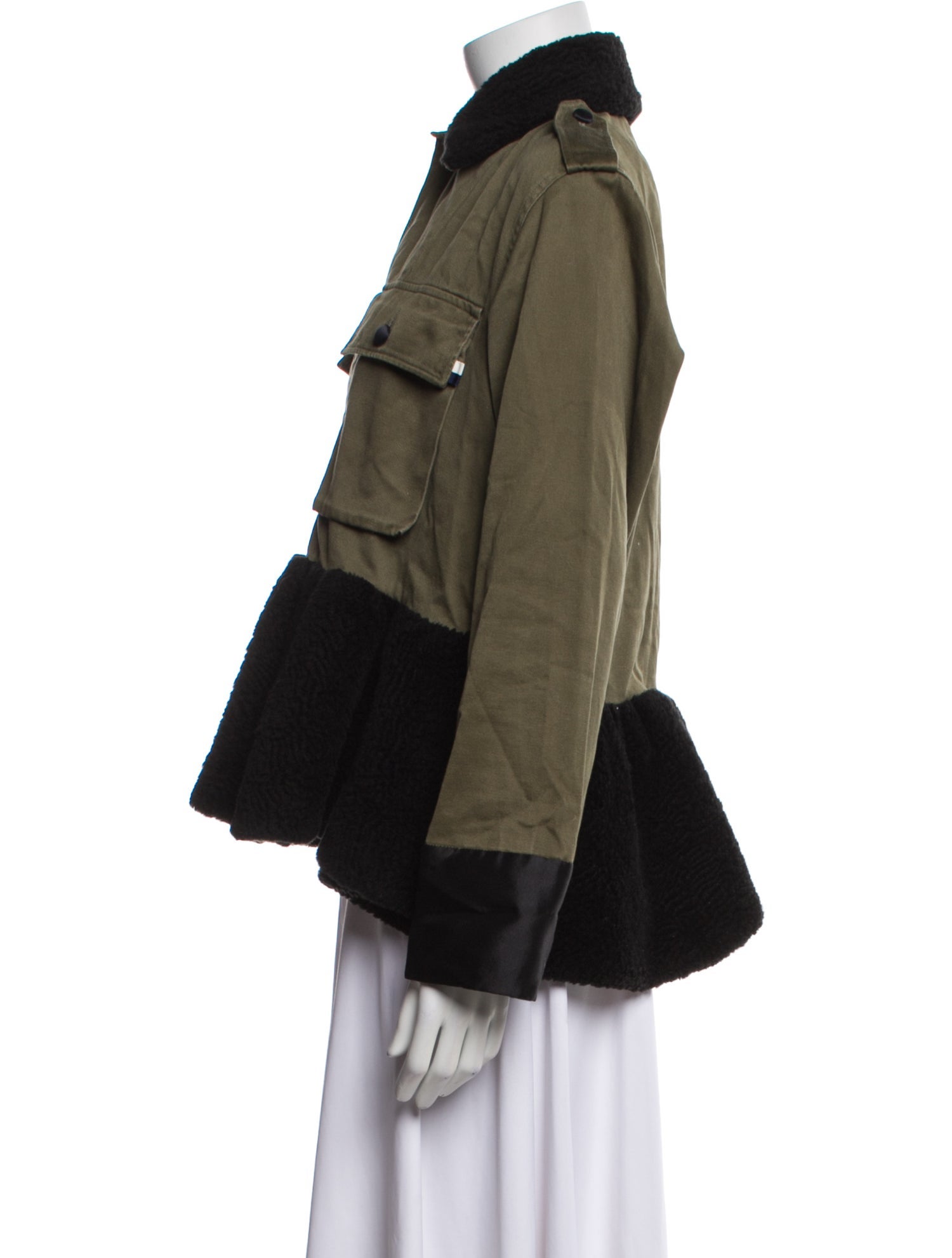 Harvey Faircloth Colorblock Pattern Utility Jacket