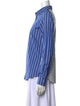 Harvey Faircloth Striped Long Sleeve Button-Up Top