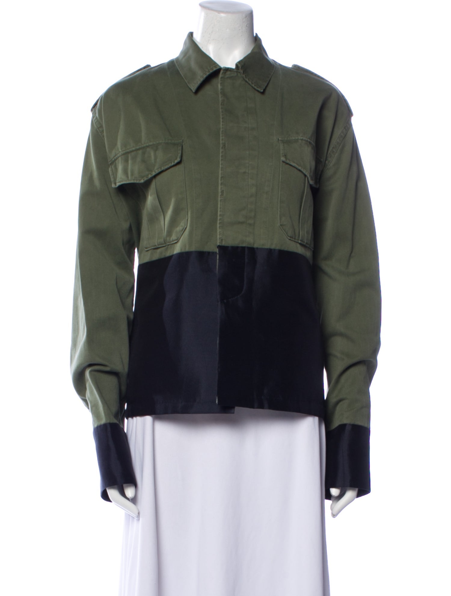 Harvey Faircloth Colorblock Pattern Utility Jacket