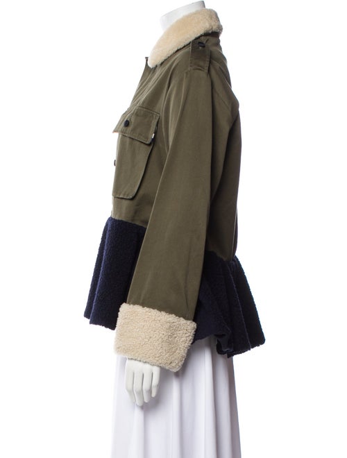 Harvey Faircloth Colorblock Pattern Fur Jacket