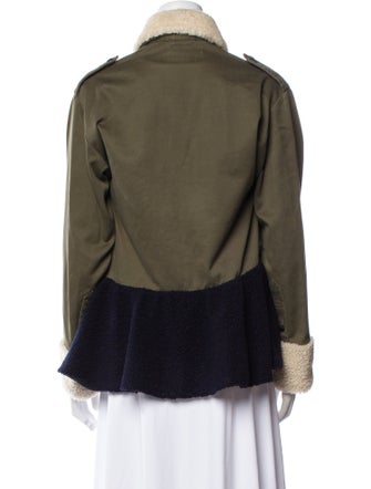 Harvey Faircloth Colorblock Pattern Fur Jacket