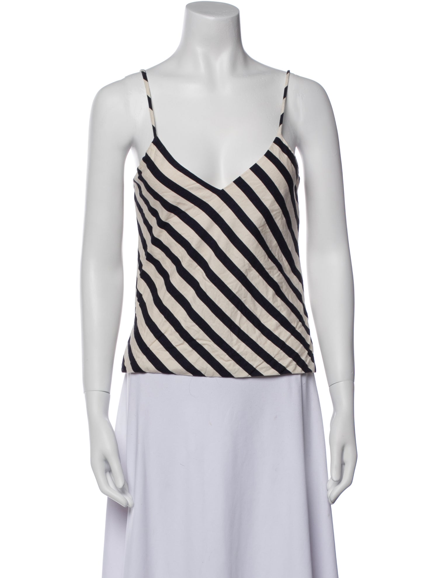 Harvey Faircloth Striped V-Neck Top