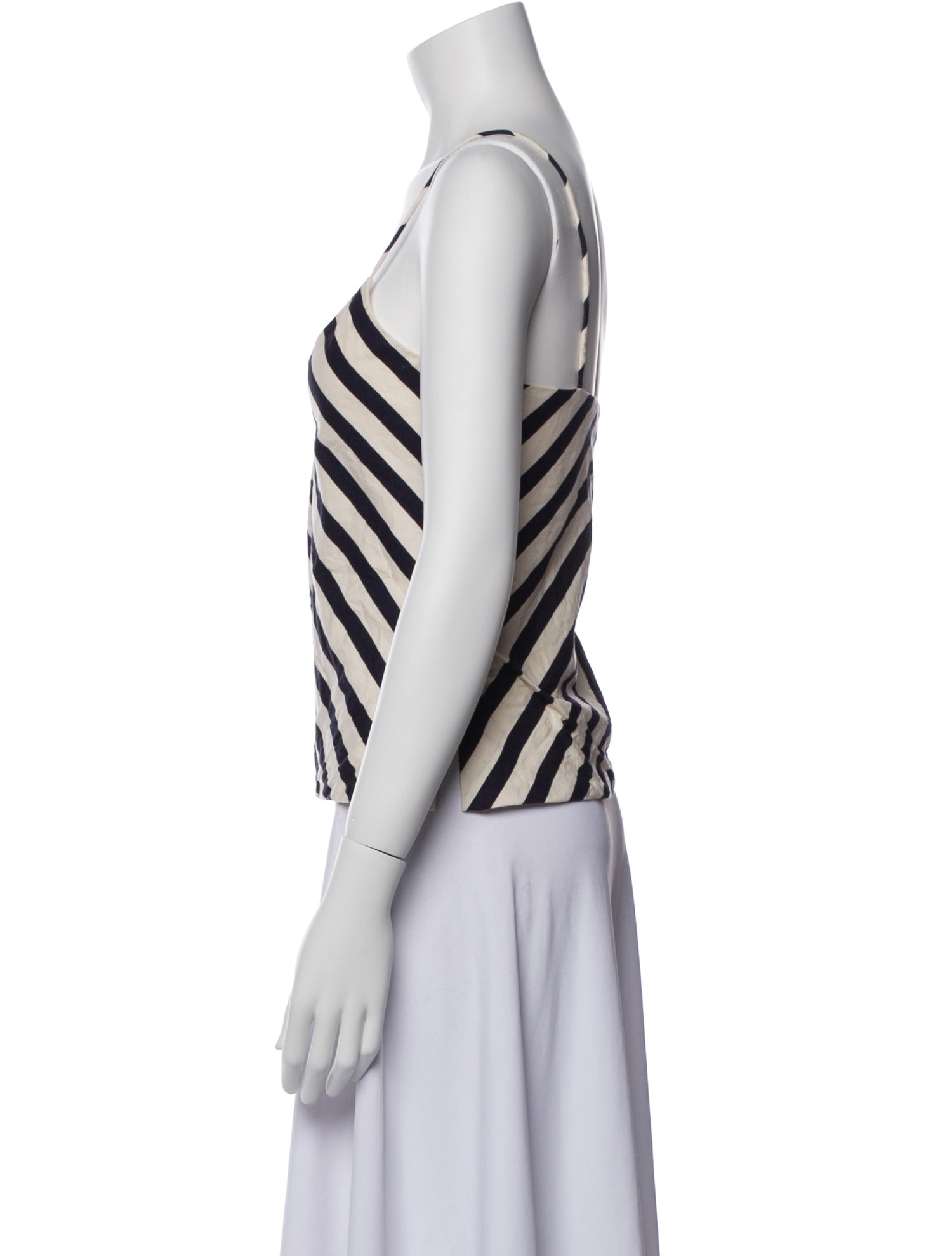 Harvey Faircloth Striped V-Neck Top