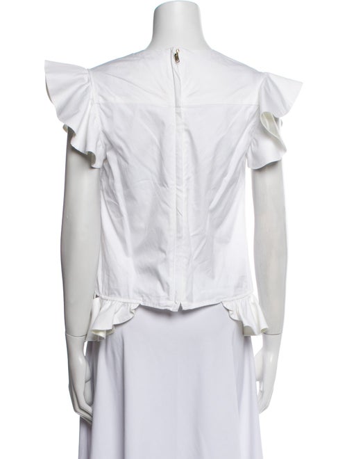 Harvey Faircloth Bateau Neckline Short Sleeve Crop Top