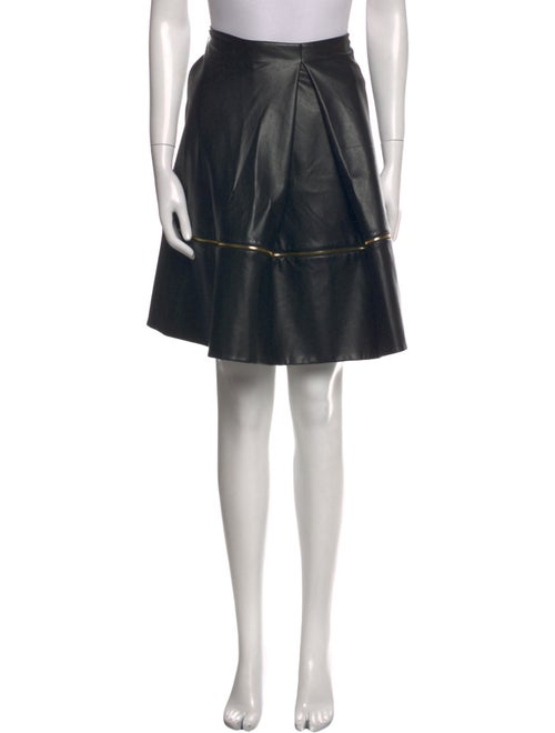 Harvey Faircloth Faux Leather Knee-Length Skirt
