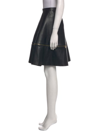 Harvey Faircloth Faux Leather Knee-Length Skirt