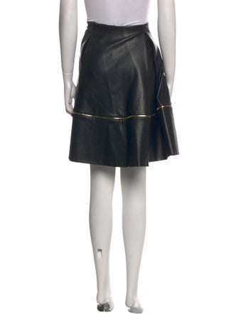 Harvey Faircloth Faux Leather Knee-Length Skirt