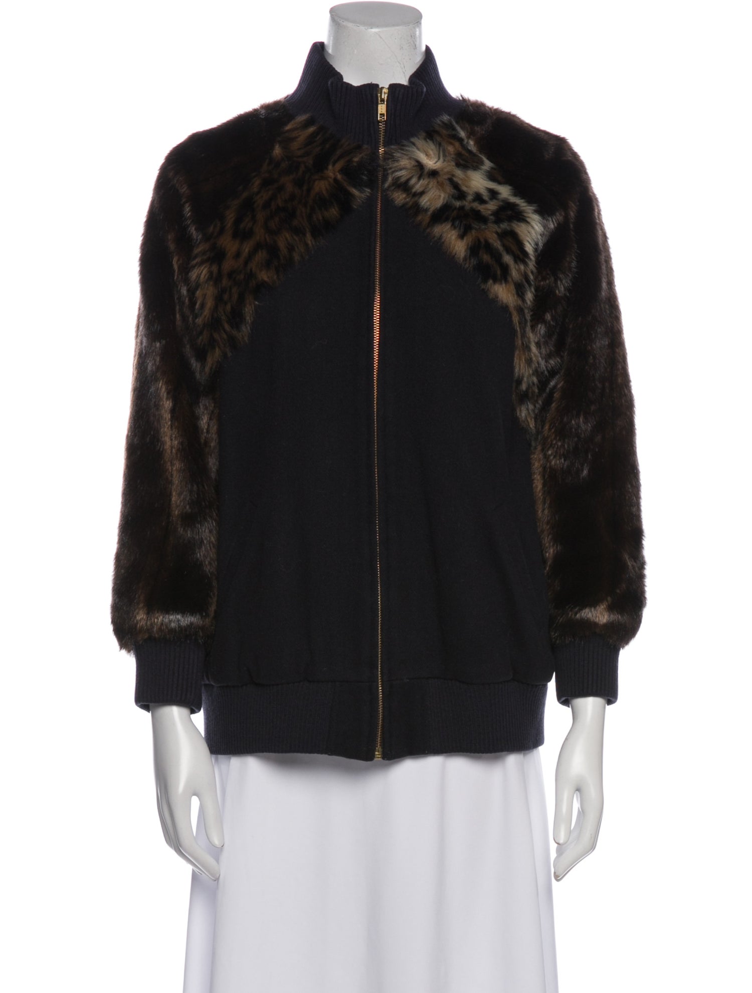 Harvey Faircloth Wool Faux Fur Jacket