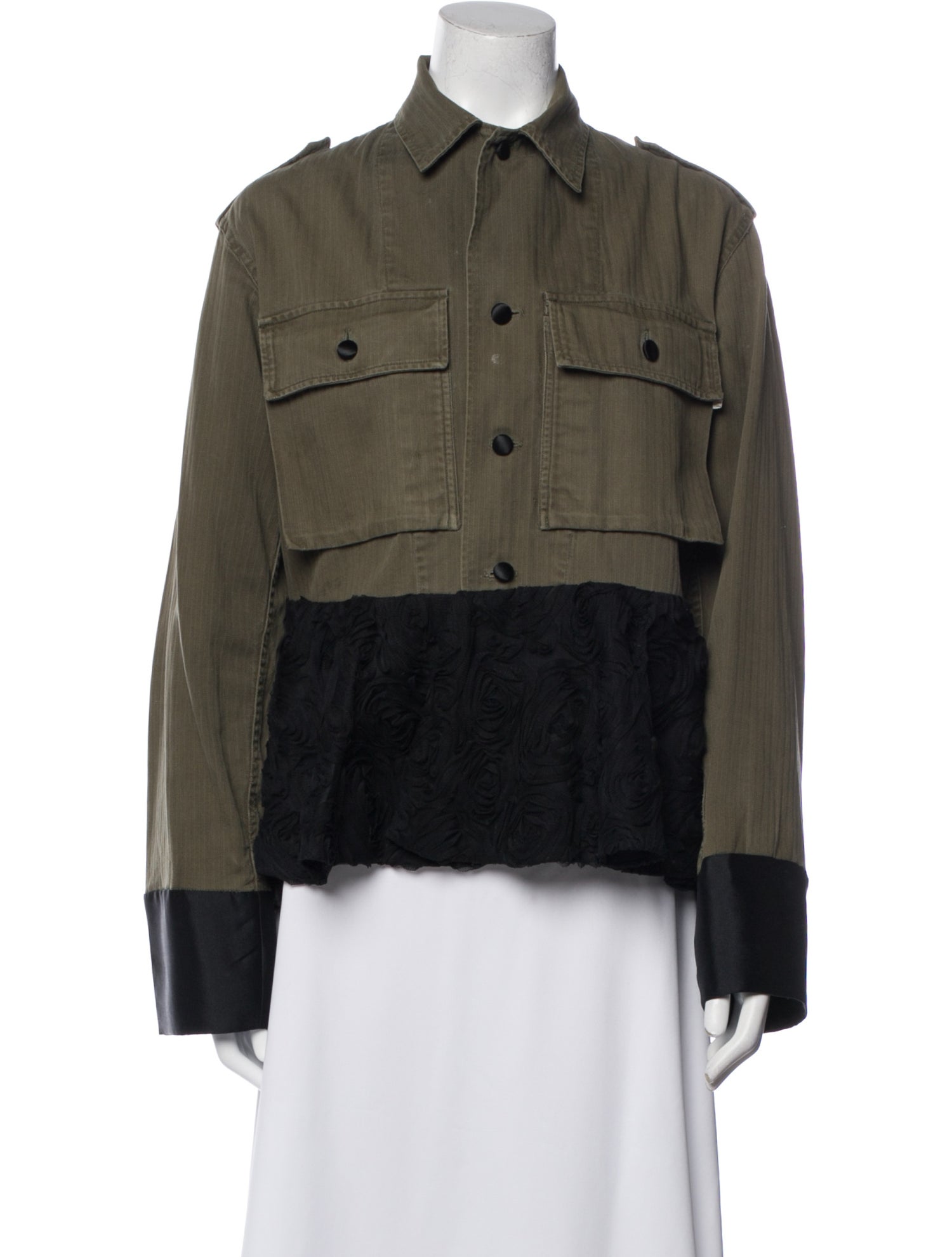 Harvey Faircloth Colorblock Pattern Utility Jacket