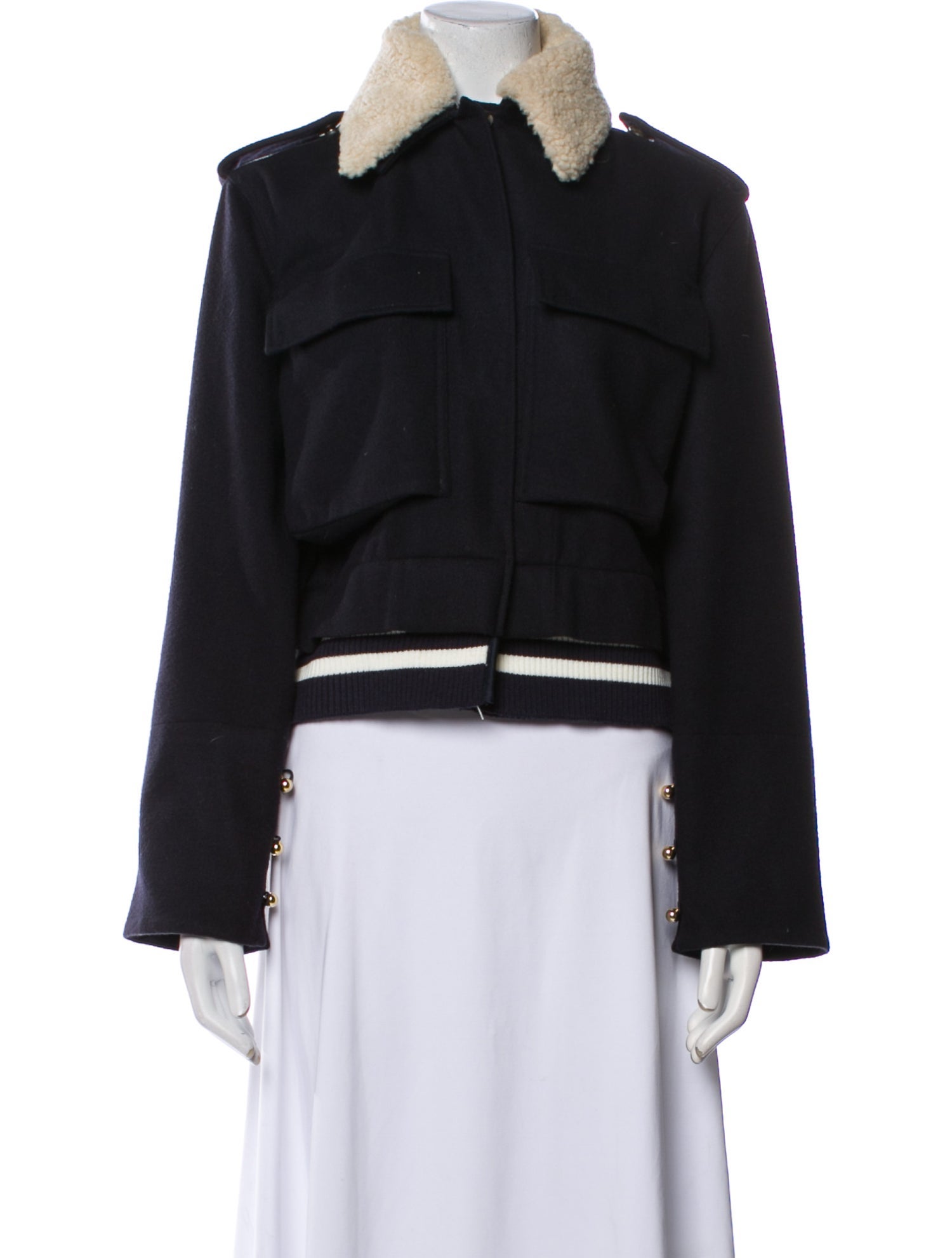 Harvey Faircloth Striped Denim Jacket