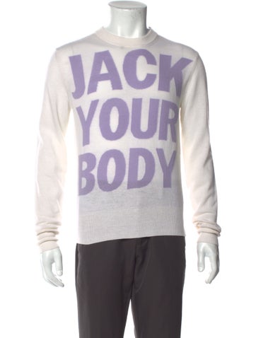 Honey Fucking Dijon Sweaters Merino Wool Graphic Print Pullover XS