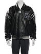 Honey Fucking Dijon Leather Graphic Print Varsity Jacket