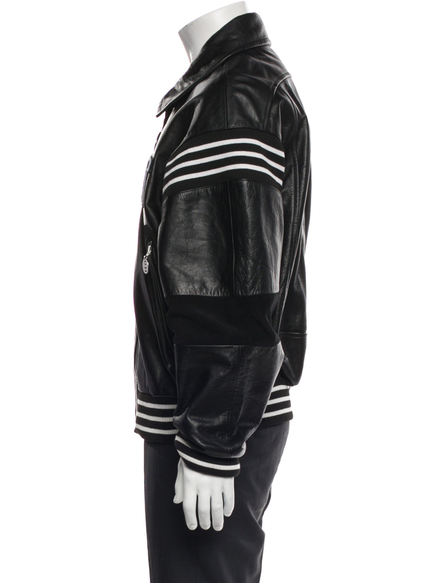 Honey Fucking Dijon Leather Graphic Print Varsity Jacket