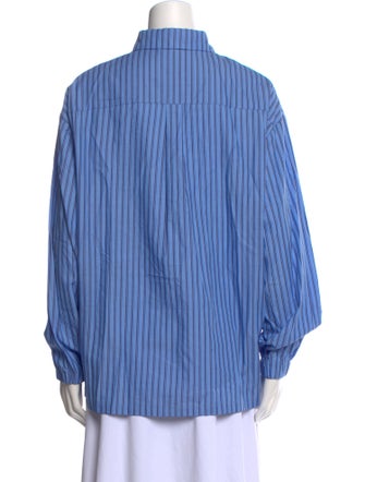 Hosbjerg Striped Long Sleeve Button-Up Top