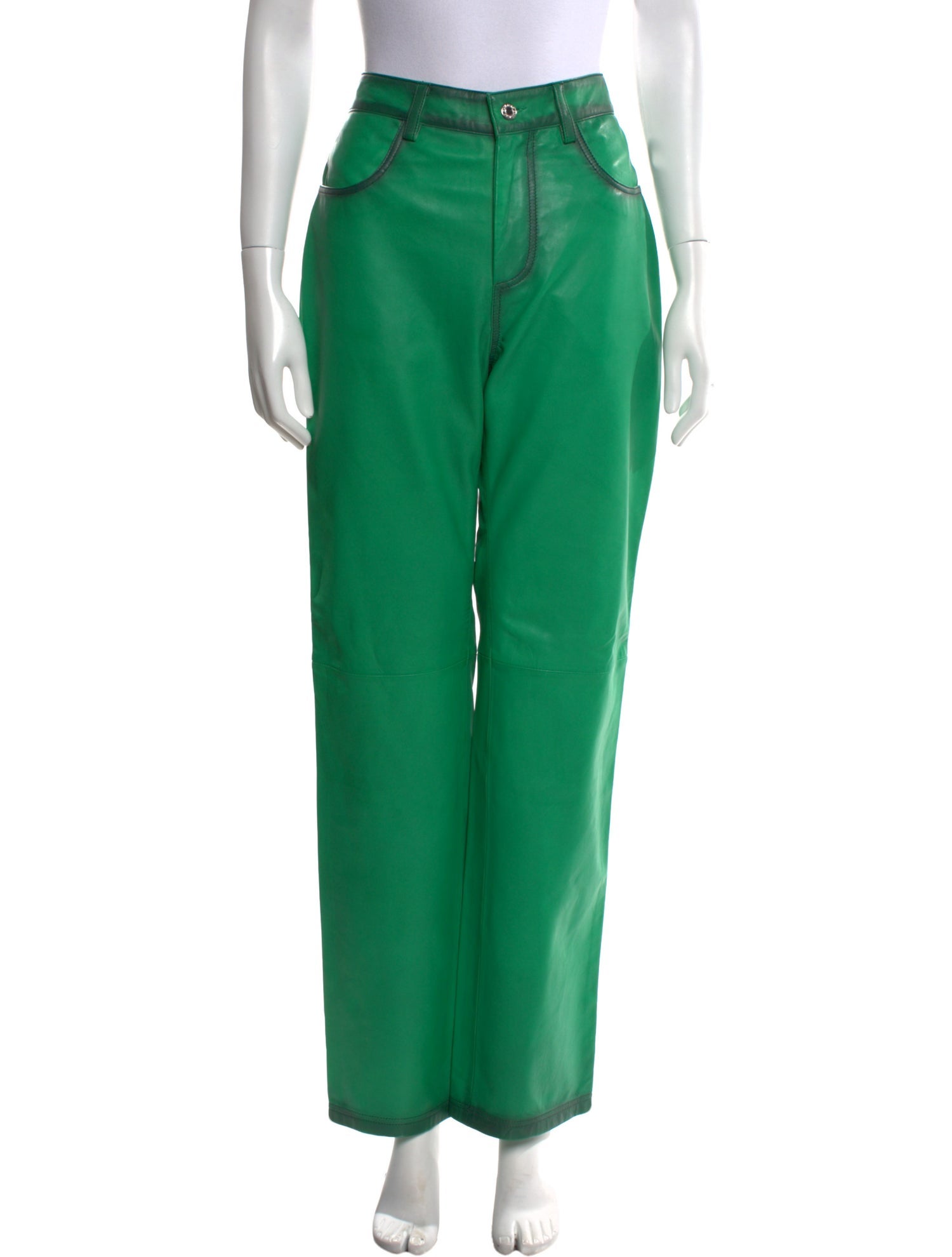 Hosbjerg Leather Straight Leg Pants