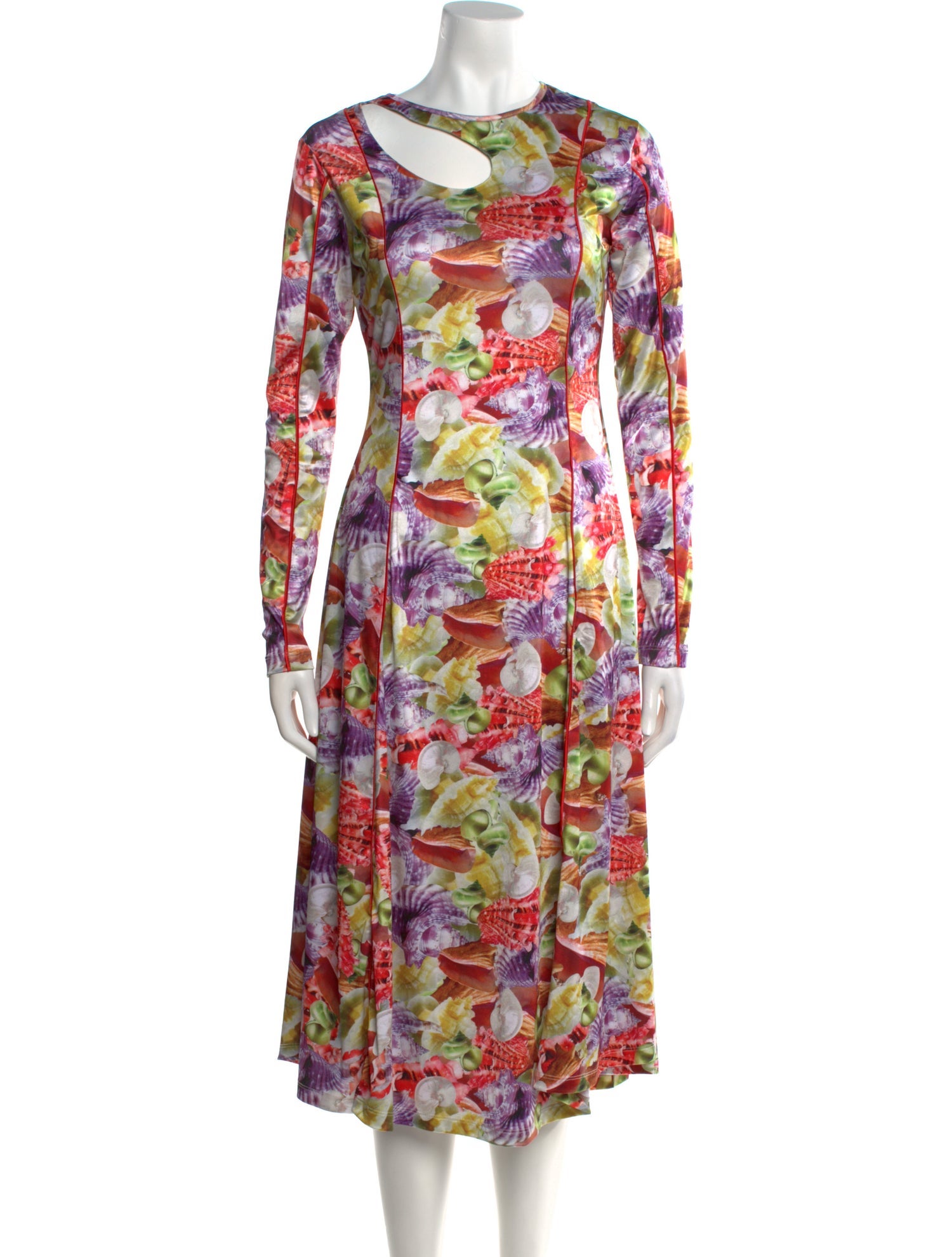 Hosbjerg Floral Print Midi Length Dress