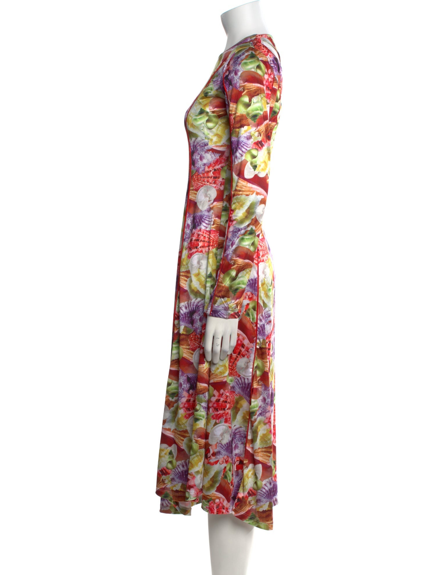 Hosbjerg Floral Print Midi Length Dress