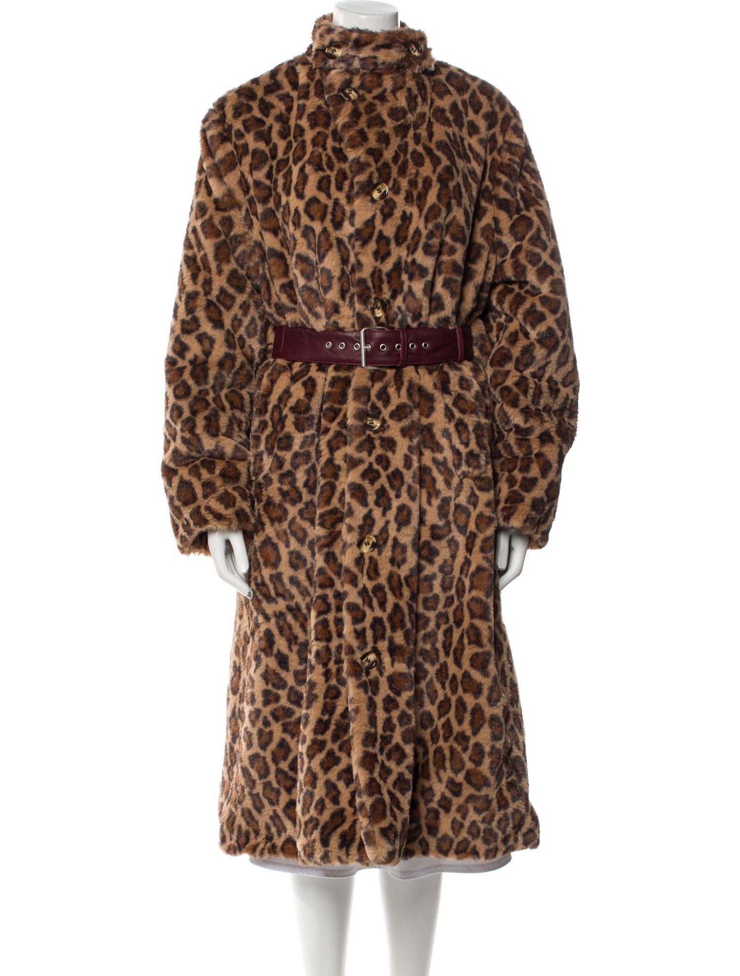 Hosbjerg Animal Print Trench Coat