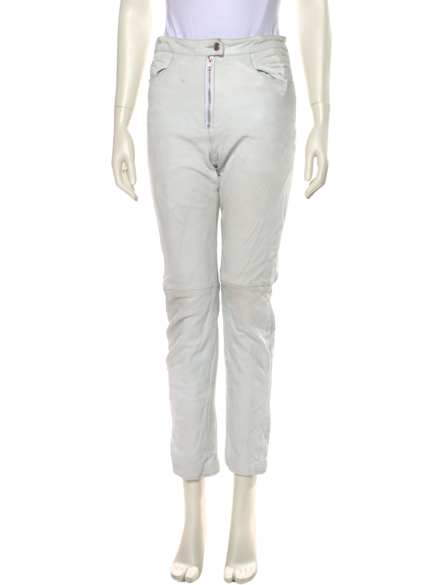 Hosbjerg Leather Straight Leg Pants