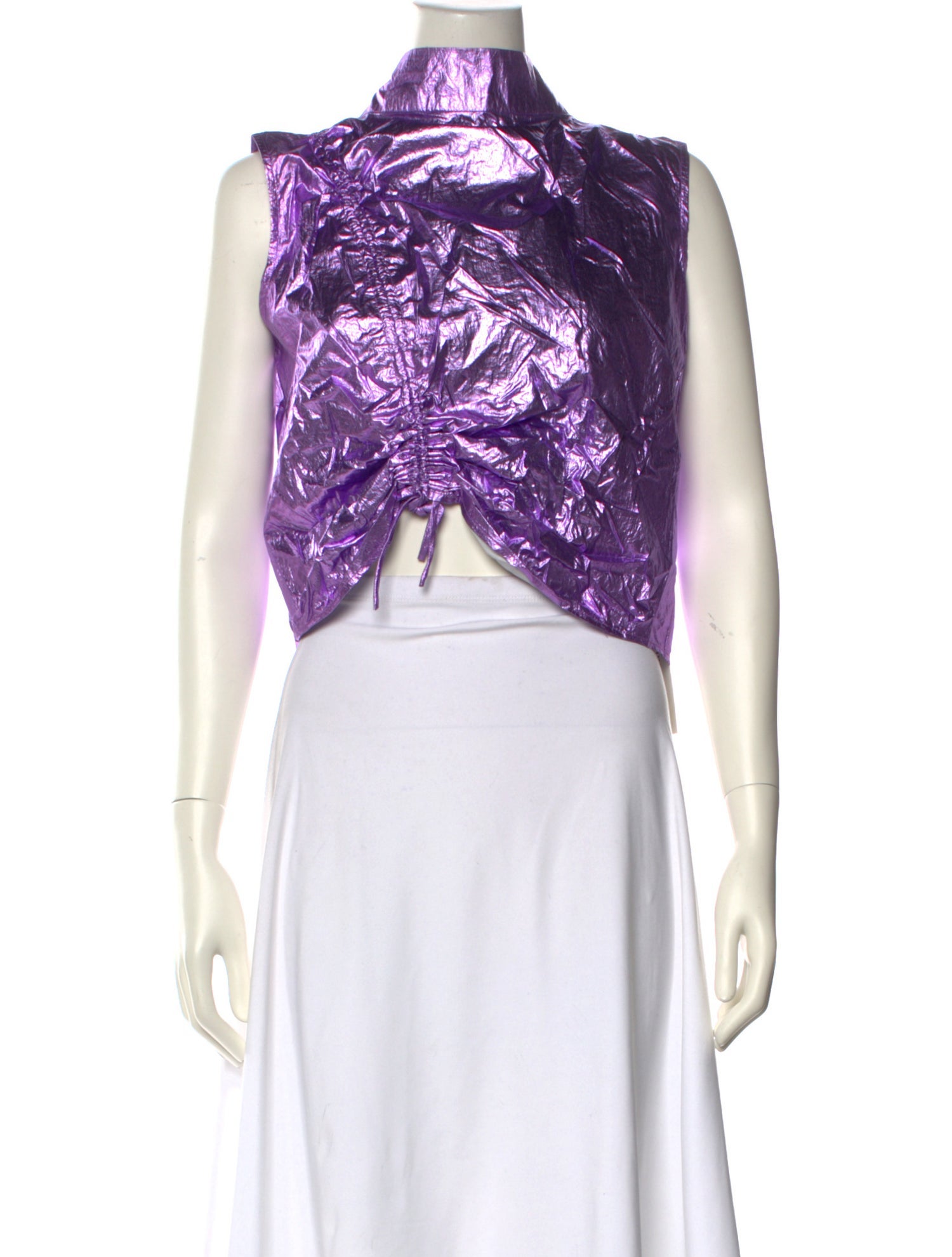 Hosbjerg Mock Neck Sleeveless Crop Top