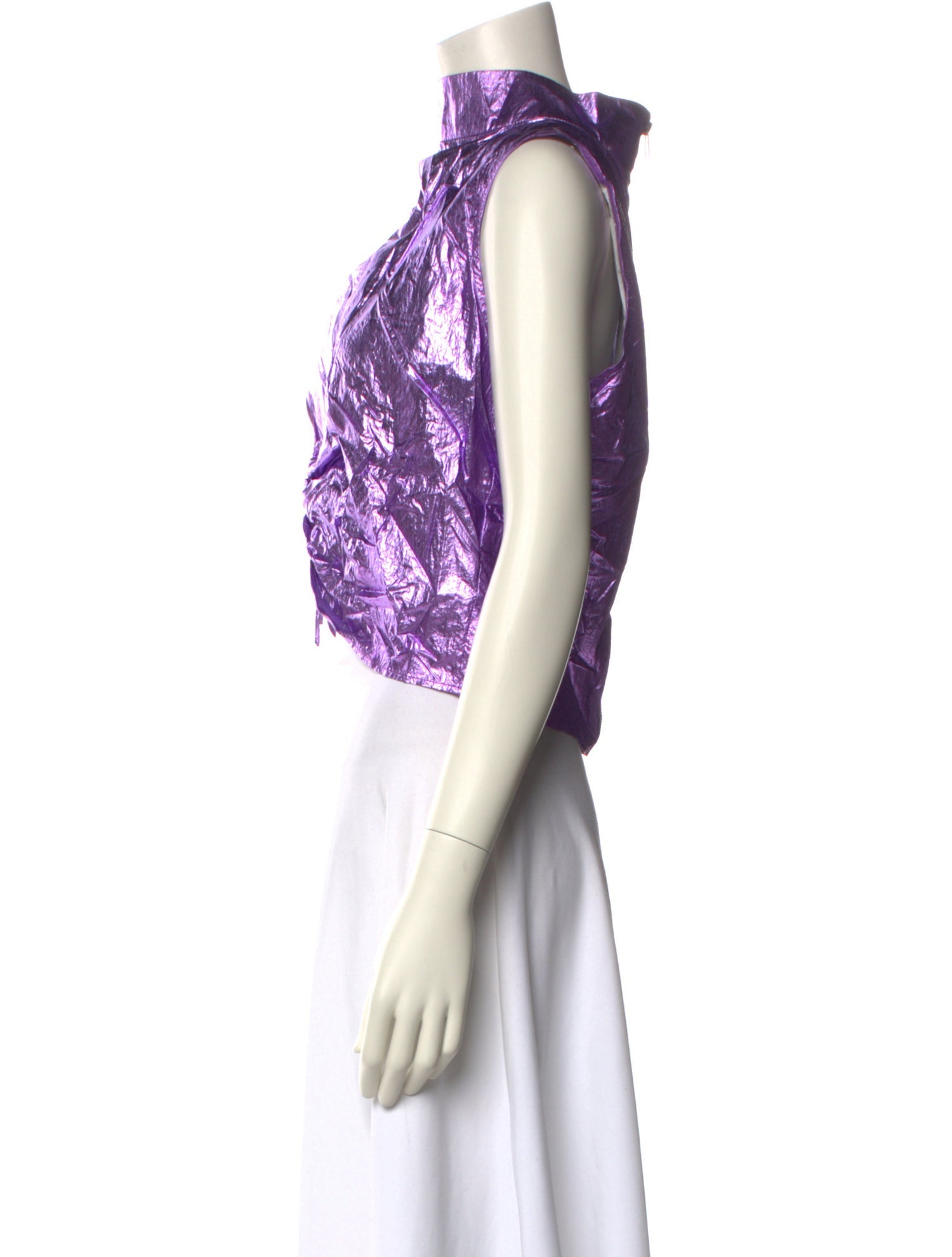 Hosbjerg Mock Neck Sleeveless Crop Top