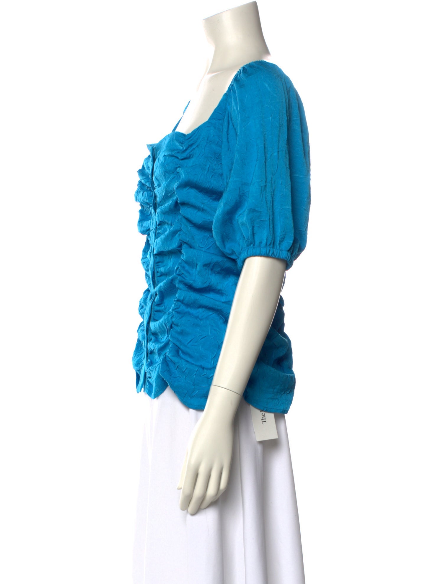 Hosbjerg Square Neckline Short Sleeve Blouse