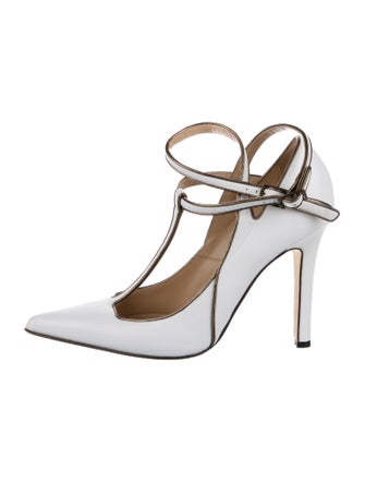 Henri Lepore Dezert Leather T-Strap Pumps