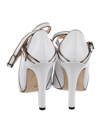 Henri Lepore Dezert Leather T-Strap Pumps