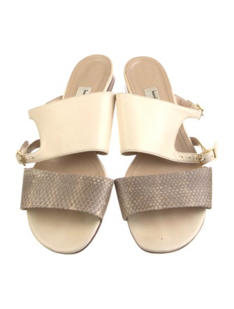 Henri Lepore Dezert Leather Slides