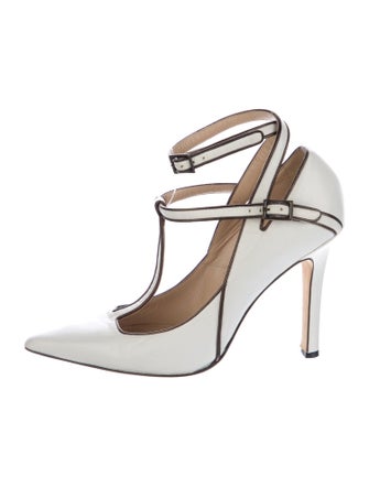Henri Lepore Dezert Leather T-Strap Pumps