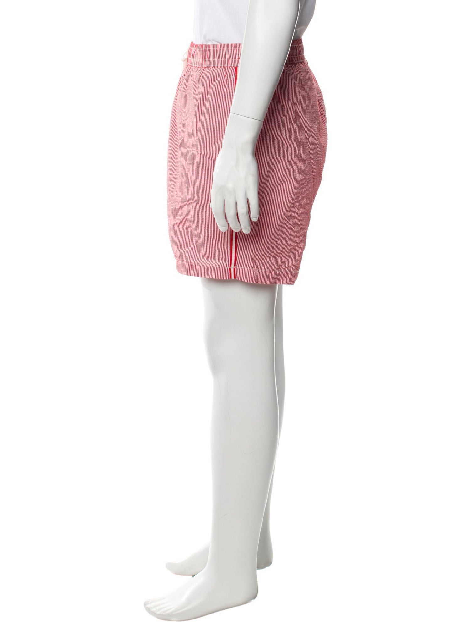 Hartford Striped Grosgrain Trim Swim Trunks