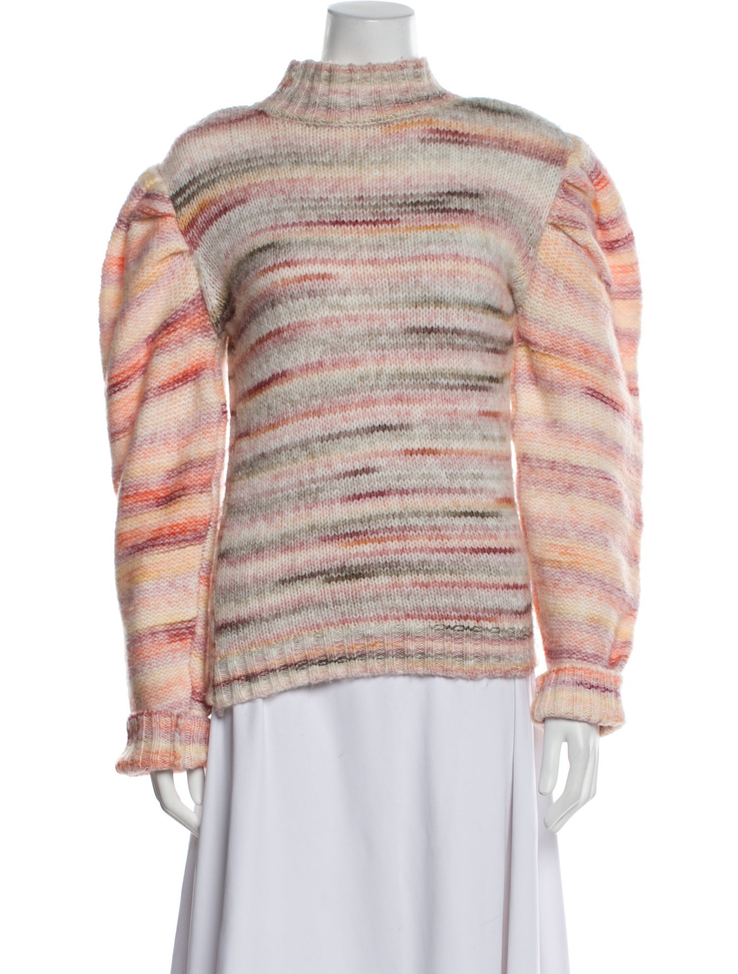 H by Halston Striped Turtleneck Sweater