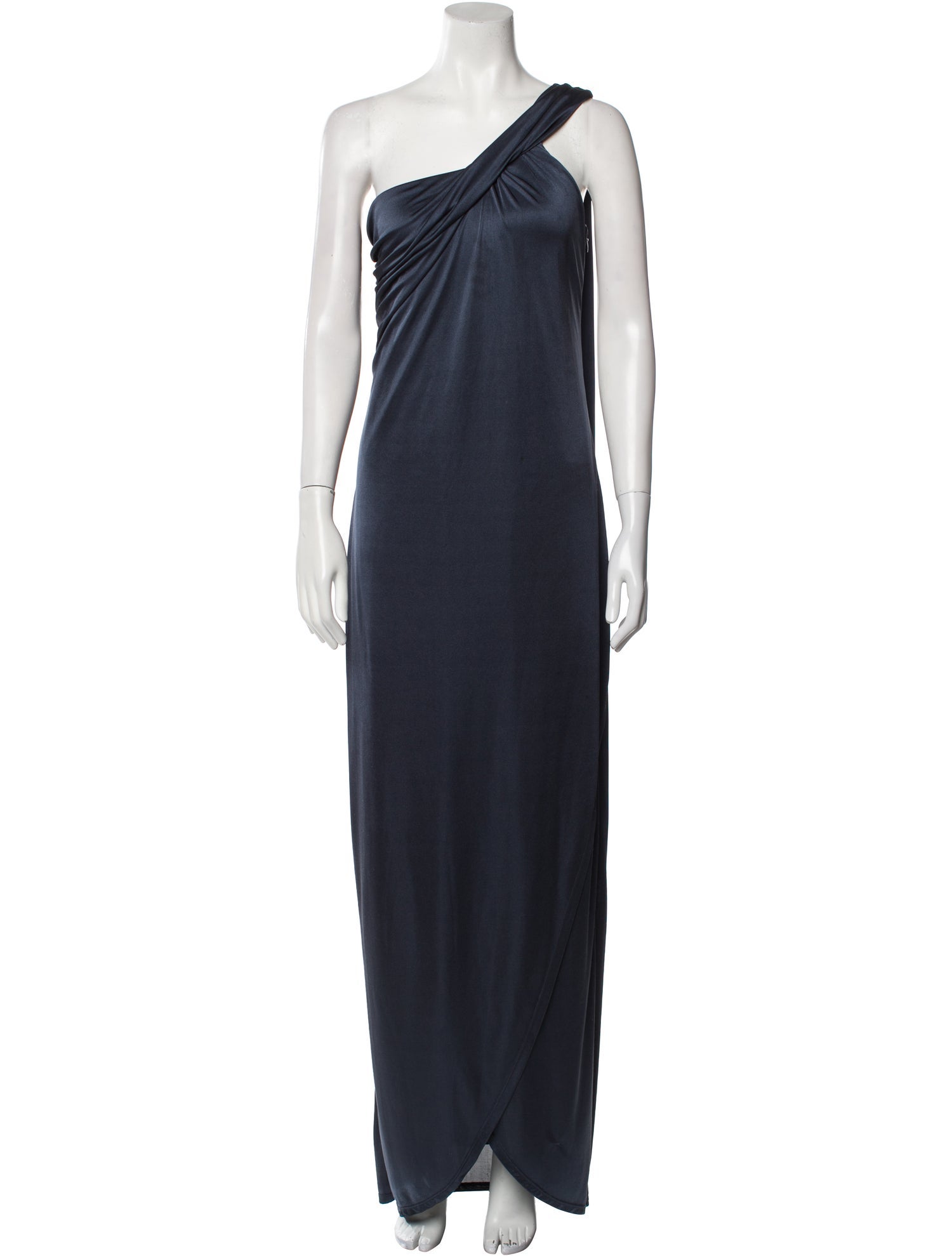 H by Halston One-Shoulder Long Dress