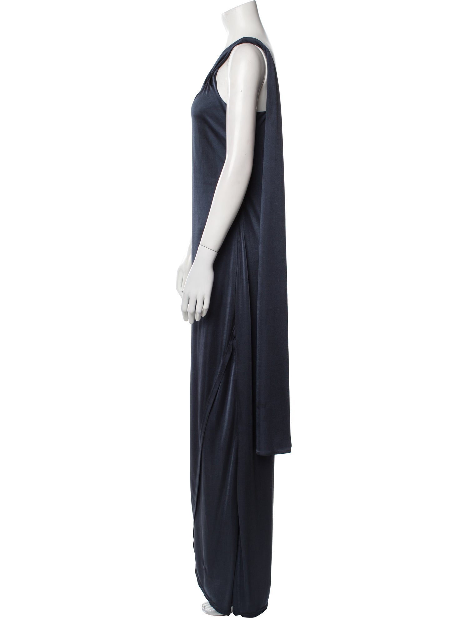 H by Halston One-Shoulder Long Dress