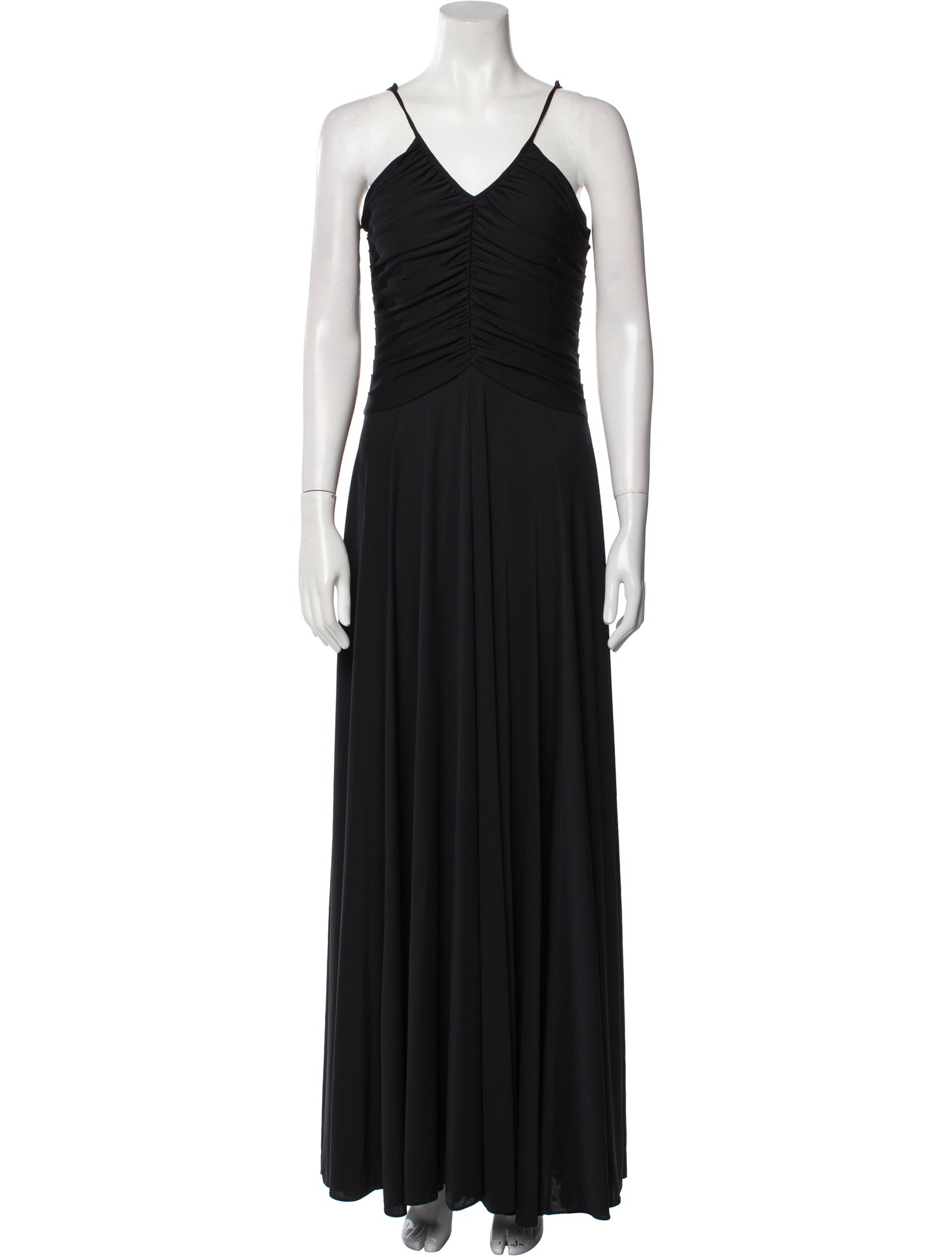 H by Halston V-Neck Long Dress