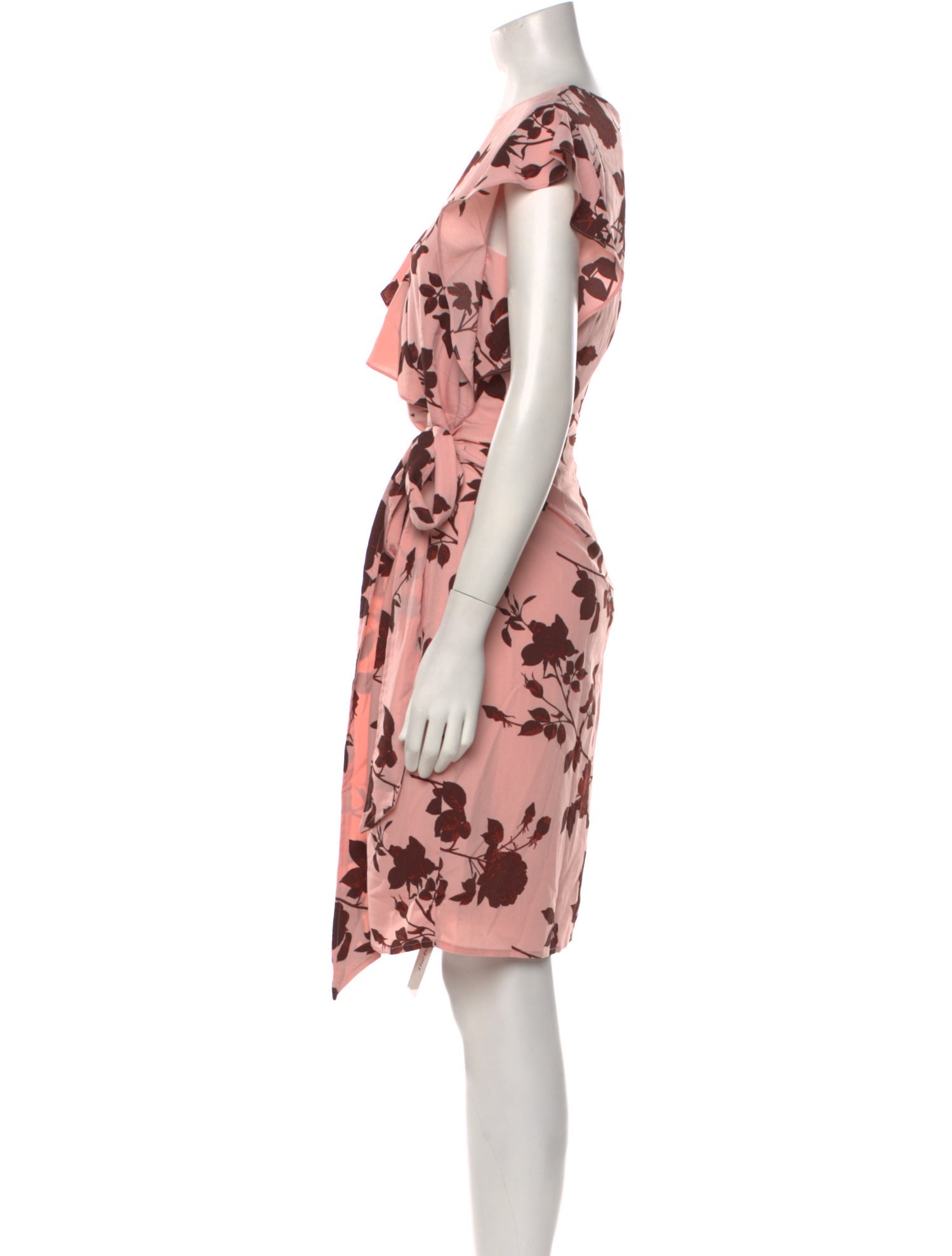 H by Halston Floral Print Knee-Length Dress w/ Tags
