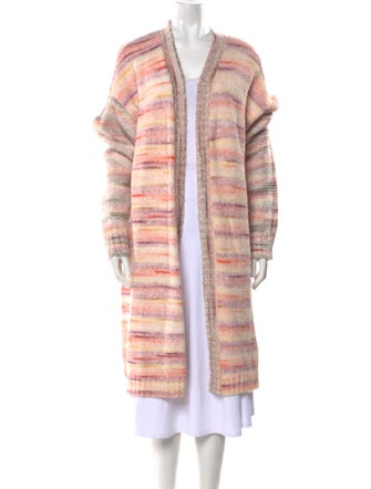 H by Halston Striped Open Front Sweater