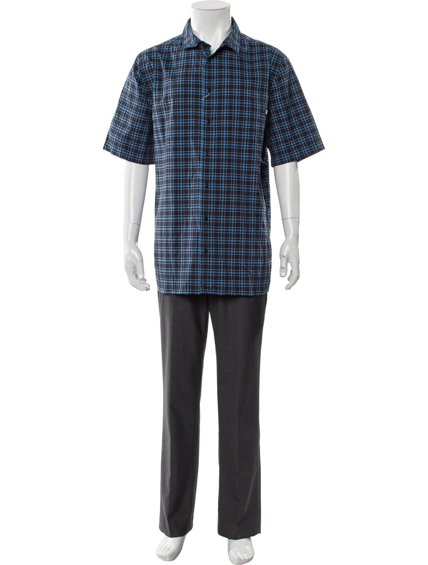 Helly Hansen Plaid Print Short Sleeve Shirt w/ Tags