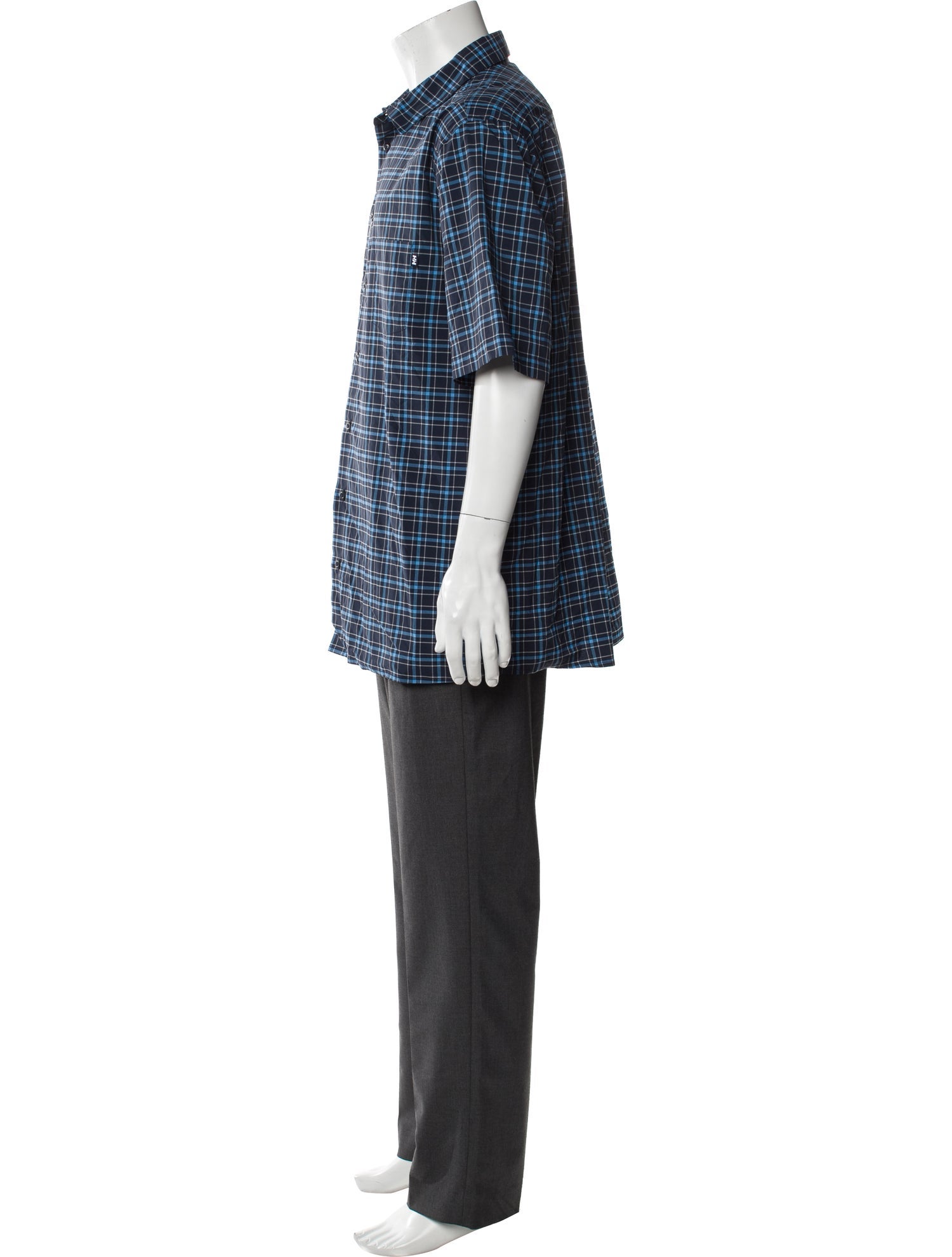 Helly Hansen Plaid Print Short Sleeve Shirt w/ Tags