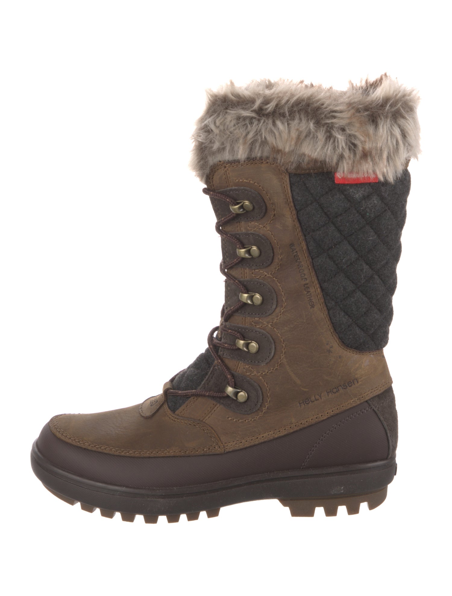 Helly Hansen Leather Colorblock Pattern Snow Boots