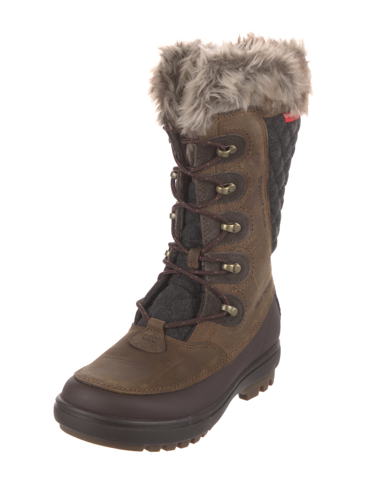 Helly Hansen Leather Colorblock Pattern Snow Boots